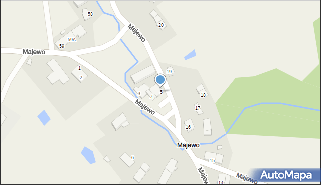 Majewo, Majewo, 5, mapa Majewo