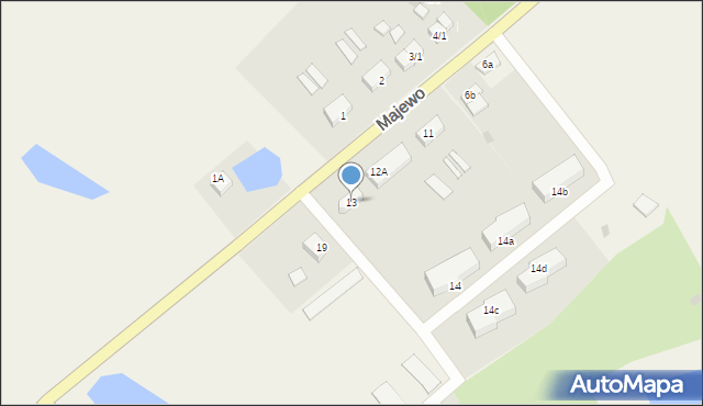 Majewo, Majewo, 13, mapa Majewo