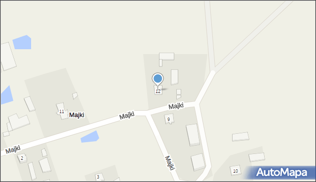 Majki, Majki, 12, mapa Majki