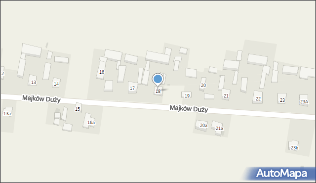 Majków Duży, Majków Duży, 18, mapa Majków Duży