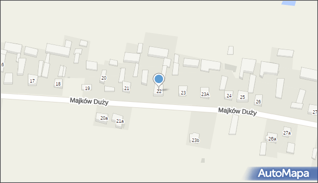 Majków Duży, Majków Duży, 22, mapa Majków Duży