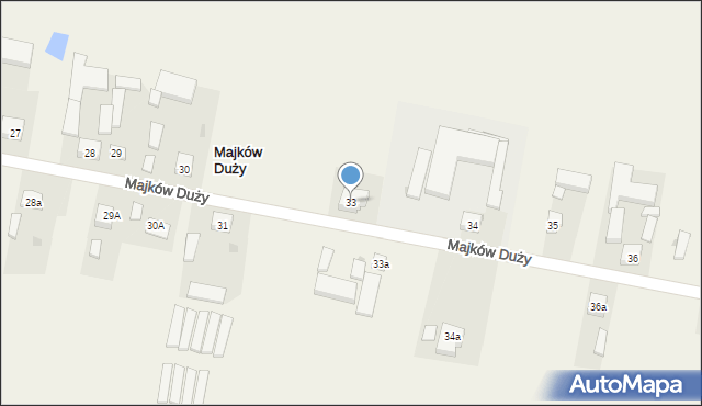 Majków Duży, Majków Duży, 33, mapa Majków Duży