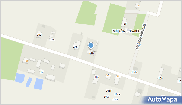 Majków-Folwark, Majków-Folwark, 16a, mapa Majków-Folwark