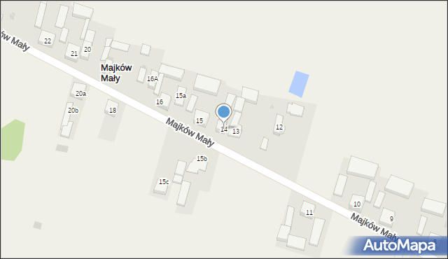 Majków Mały, Majków Mały, 14, mapa Majków Mały