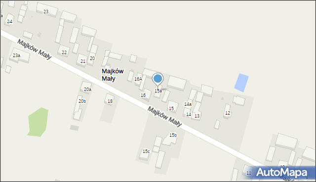 Majków Mały, Majków Mały, 15a, mapa Majków Mały