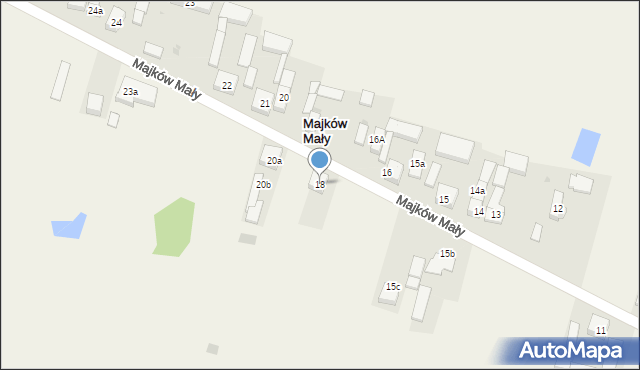 Majków Mały, Majków Mały, 18, mapa Majków Mały