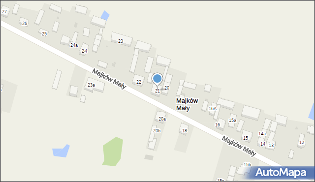 Majków Mały, Majków Mały, 21, mapa Majków Mały