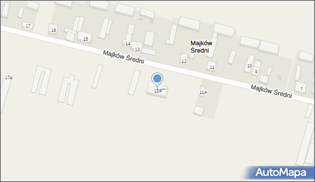 Majków Średni, Majków Średni, 12A, mapa Majków Średni