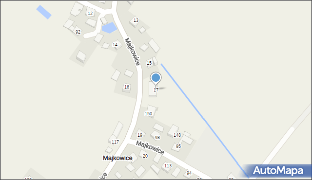 Majkowice, Majkowice, 17, mapa Majkowice