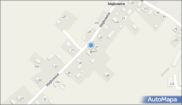 Majkowice, Majkowice, 26, mapa Majkowice