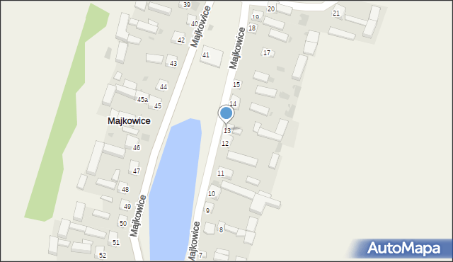 Majkowice, Majkowice, 13, mapa Majkowice