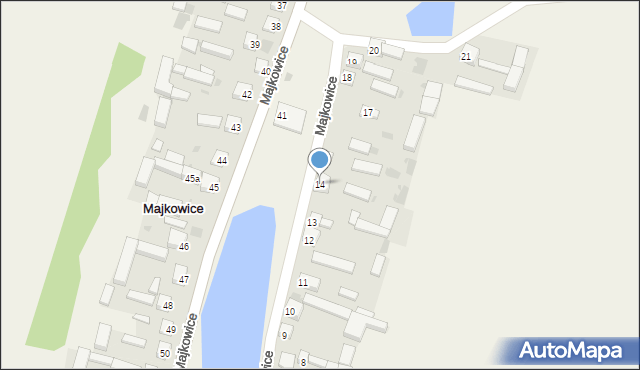 Majkowice, Majkowice, 14, mapa Majkowice