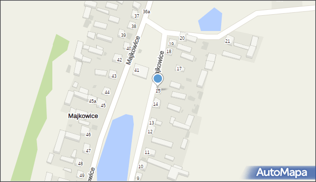 Majkowice, Majkowice, 15, mapa Majkowice