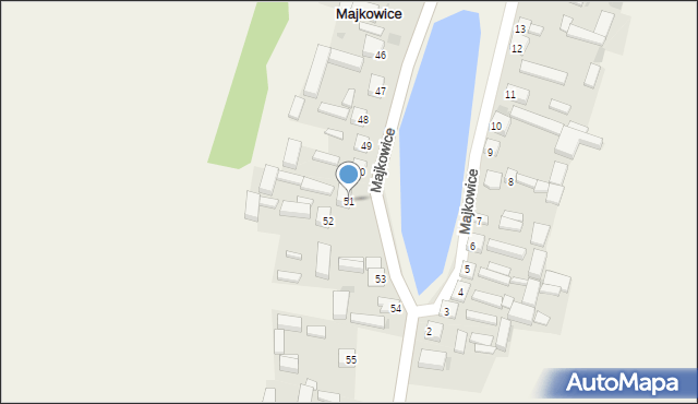 Majkowice, Majkowice, 51, mapa Majkowice
