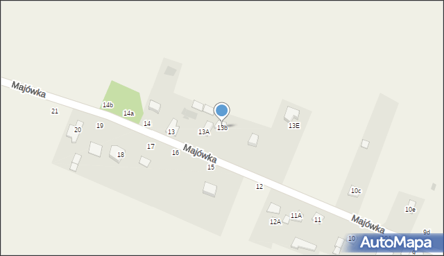 Majówka, Majówka, 13b, mapa Majówka