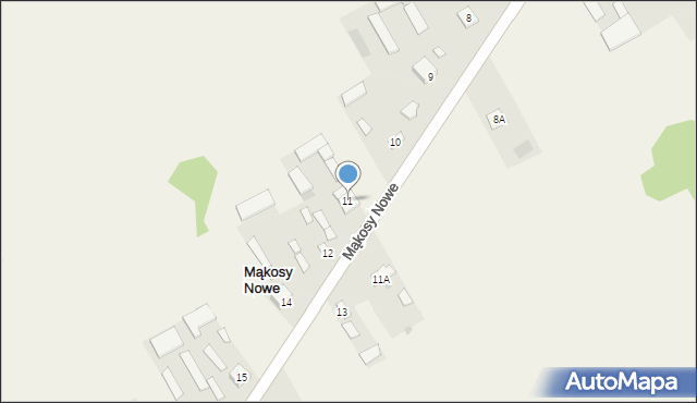 Mąkosy Nowe, Mąkosy Nowe, 11, mapa Mąkosy Nowe