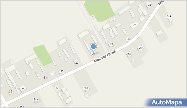 Mąkosy Nowe, Mąkosy Nowe, 28, mapa Mąkosy Nowe