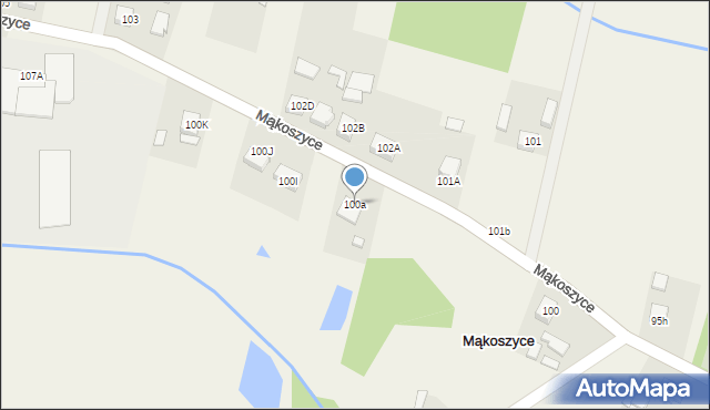 Mąkoszyce, Mąkoszyce, 100a, mapa Mąkoszyce