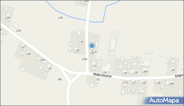 Mąkoszyce, Mąkoszyce, 131, mapa Mąkoszyce