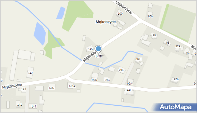 Mąkoszyce, Mąkoszyce, 144B, mapa Mąkoszyce