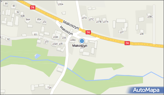 Makoszyn, Makoszyn, 106, mapa Makoszyn