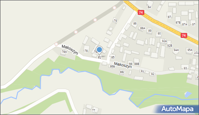 Makoszyn, Makoszyn, 81, mapa Makoszyn