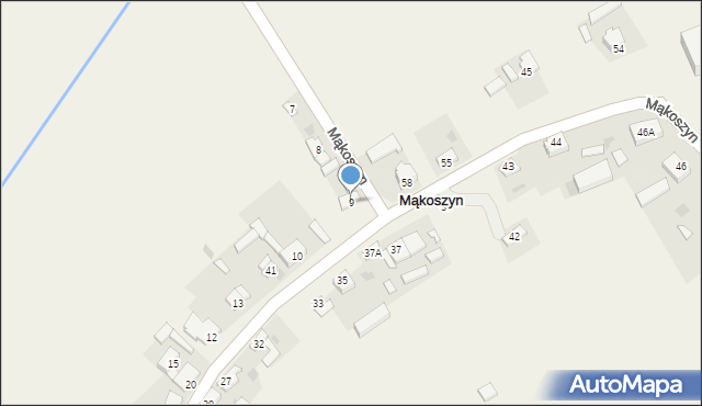 Mąkoszyn, Mąkoszyn, 9, mapa Mąkoszyn