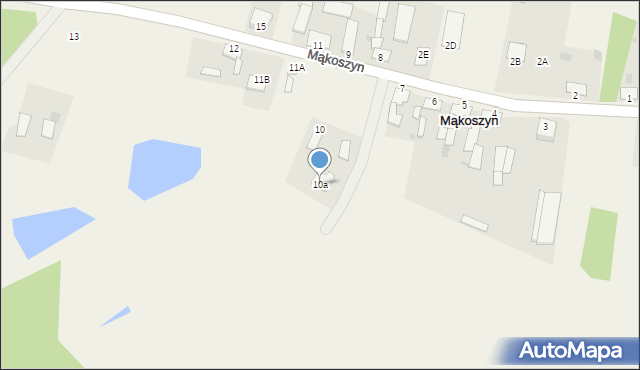 Mąkoszyn, Mąkoszyn, 10a, mapa Mąkoszyn