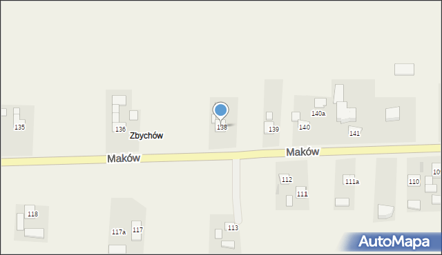 Maków, Maków, 138, mapa Maków