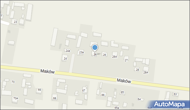 Maków, Maków, 25, mapa Maków