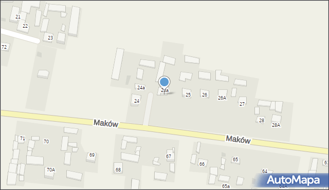 Maków, Maków, 25A, mapa Maków