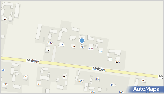 Maków, Maków, 26, mapa Maków