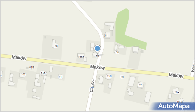 Maków, Maków, 55, mapa Maków