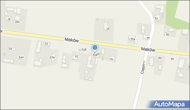 Maków, Maków, 61a, mapa Maków