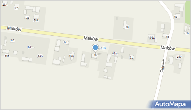 Maków, Maków, 62, mapa Maków