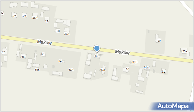 Maków, Maków, 63, mapa Maków