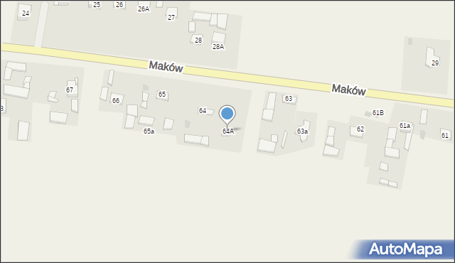 Maków, Maków, 64A, mapa Maków