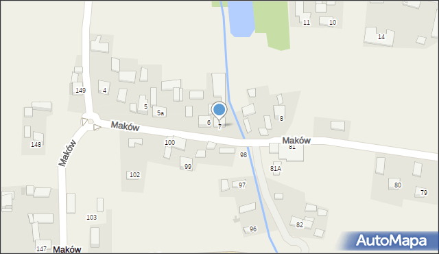 Maków, Maków, 7, mapa Maków