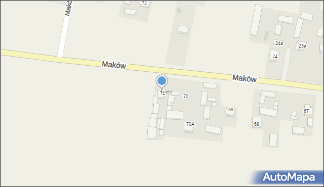 Maków, Maków, 71, mapa Maków