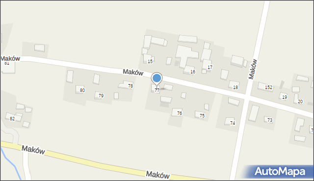 Maków, Maków, 77, mapa Maków