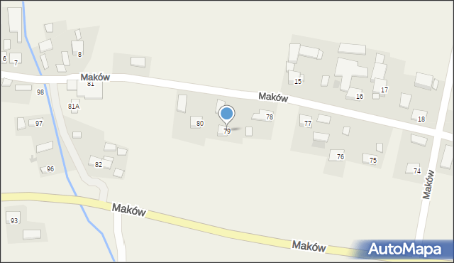 Maków, Maków, 79, mapa Maków