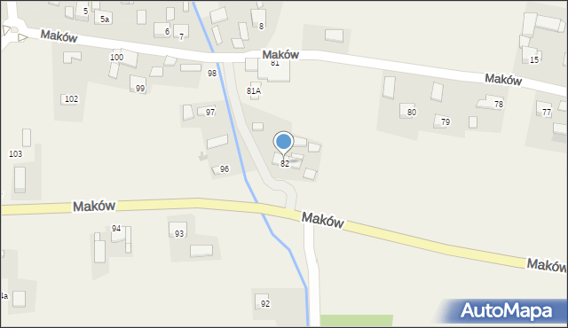 Maków, Maków, 82, mapa Maków
