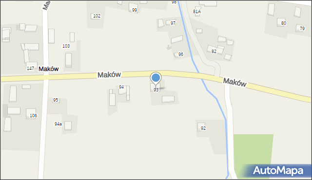 Maków, Maków, 93, mapa Maków