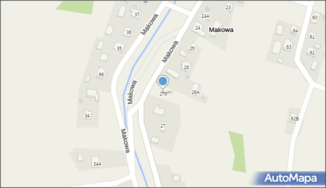 Makowa, Makowa, 27b, mapa Makowa