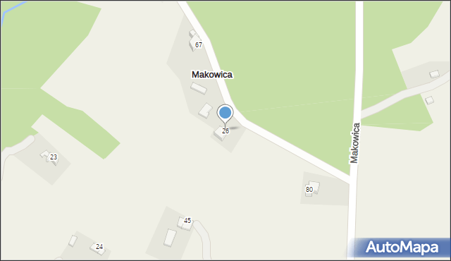 Makowica, Makowica, 26, mapa Makowica