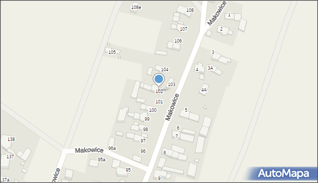 Makowice, Makowice, 102, mapa Makowice
