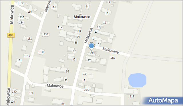 Makowice, Makowice, 16, mapa Makowice