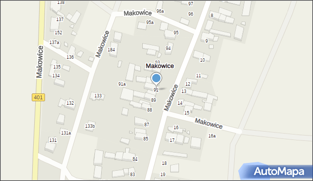 Makowice, Makowice, 91, mapa Makowice