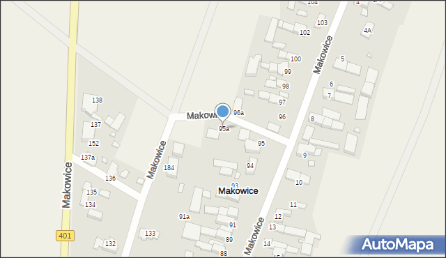 Makowice, Makowice, 95a, mapa Makowice