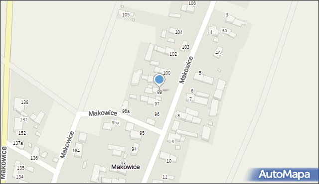 Makowice, Makowice, 98, mapa Makowice